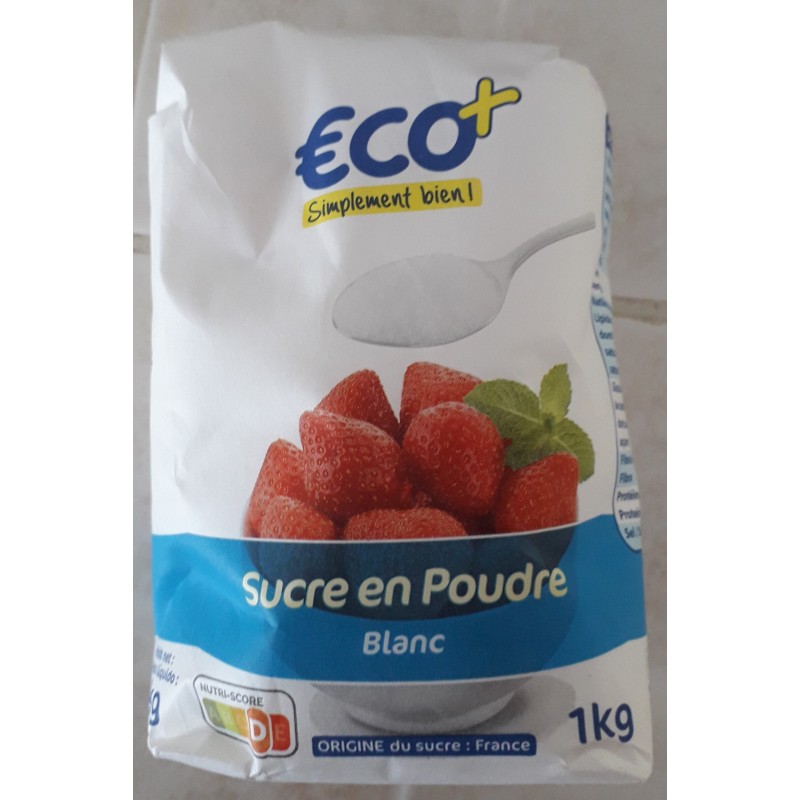 Sucre en poudre 1Kg eco plus - Invictal