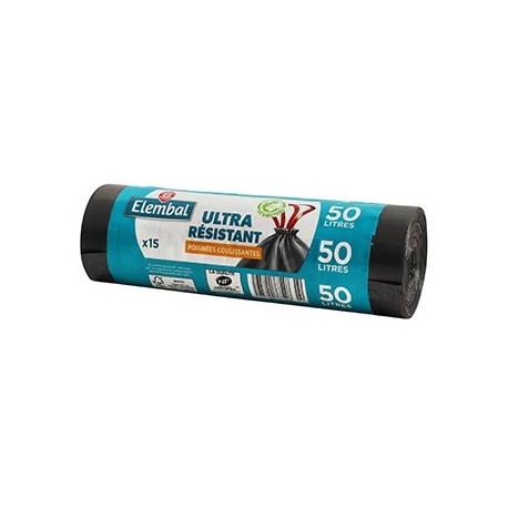 200 pièces 50L-60L Sacs Poubelle Anti-Fuite Ultra Résistant