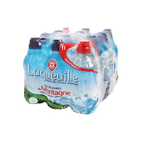 Eau de source Laqueuille Bouchon sport - 12x33cl